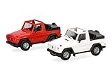 Herpa Modellbausatz MiniKit Puch G- Klasse (W460) Cabrio, Miniatur im Maßstab 1:87, Sammlerstück, Kit für Modellbau, Kunststoff, Farbe: weiß/rot