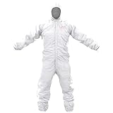 SafeComfort Einweg-Chemikalienschutzanzug Modell H | PSA Kat. III Typ 5b/6b - partikeldicht und bedingt sprühdicht - Infektionsschutz nach EN 14126 (XL)