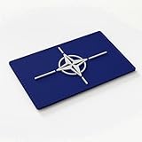Patch Force - NATO Flagge Rubber Patch (farbig) 8 x 5 cm - Als Abzeichen für Uniformen, Schutzweste, Einsatztasche, Jacke oder Rucksack - Für Bundeswehr, Polizei und Militär