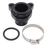 Alu Kühlwasserflansch Adapter Wasserschlauch Befestigung Aluminiumlegierung Wasserschlauchanschluss mit Schelle und O-Ring schwarz für 1er E88 E82 135i 3er E90 E91 E92 E93 335i 335xi Z4 E89 sDrive 35i