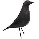 BIGV Vogelzimmer-Dekoration aus Kunstharz, Dekoration für Büro, Zuhause, Schreibtisch, Dekoration, Ornament, Geschenke, Nachbildung, Skulptur (schwarz)