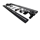 NRUXDYNAcv Elektrische Seitenstufen, einziehbare Trittbretter, kompatibel mit LR Defender 90 2020–2024, ausfahrbare elektrische Trittbretter, Seitenstufen, Nerf Bar, Aluminium, Schwarz