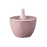 Seltmann Weiden Beat Color Glaze Zuckerdose, 270 ml, Dose mit Deckel und Rillen-Relief, Porzellan, Altrosa