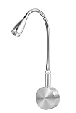 Meanyee Berührungsschalter Stufenlose Dimmbare Flexible Schwanenhals Leselampe Wandhalterung Wandlampen Nachttischlampe Augenpflege Mit Dim Blaue LED-Anzeige