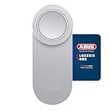 ABUS Türschlossantrieb LOXERIS One - smartes Öffnen und Schließen der Eingangstür per App - elektronisches Türschloss mit Zugangskontrolle - batteriebetriebenes Smart Lock ohne Kabelziehen - Silber