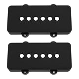 LT Easiyl 2 Stück 51,3 Mm Tonabnehmerabdeckungen Kompatibel mit Fender Jazzmaster-Gitarren Schwarz