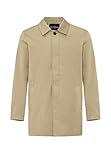 Redbridge Eleganter Herren Kurzmantel mit Kentkragen – Klassischer Look, verdeckte Knopfleiste Beige M