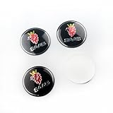 Fmesoo 4 Stück Radnabenkappen Abzeichen Auto Nabendeckel,für Saab Logo Wasserdicht Radnabenabdeckung Aufkleber Nabenkappen 56mm,A