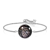 Verstellbares Kettenarmband für Damen, Modeschmuck, Armbänder, Geburtstag, Weihnachten, Freunde, Geschenke, Braunes Kutschenrad