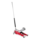 STIER Hydraulik Rangier-Wagenheber, belastbar mit 2,5 Tonnen, Autowagenheber, aus Aluminium, sehr geringe Unterfahrtiefe, Autoheber mit Doppelkolben, Gewicht 26 kg, max. Hubhöhe 465 mm