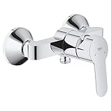 GROHE BauEdge, Duscharmatur Aufputz (Mischbatterie für die Dusche, eigensicher gegen Rückfließen, Brausearmatur mit Metallhebel, langlebige Oberfläche), chrom, 23333000