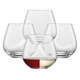 SCHOTT ZWIESEL Weinbecher Forté (4er-Set), Tumbler ohne Stiel für diverse Arten von Wein, spülmaschinenfeste Tritan-Kristallgläser, Made in Germany (Art.-Nr. 123619)