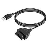 CERRXIAN 3,3 FT OBDII-Buchse auf USB-A-Stecker-Kabel, OBD2-auf-USB-Verbindungskabel
