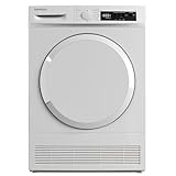Daewoo T8CT1W0DE Kondenstrockner Frontlader, G, 8 kg, 15 Programme mit 12 Min.-Kurzprogramm, Startzeitvorwahl, LED-Trommelbeleuchtung, Weiß