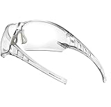 HUNTERSKY HTS S2491 Schutzbrille, leicht, beschlagfrei, transparent, mit Gummi-Nasenpolster, ANSI Z87.1, kratzfest