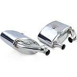 Sport Auspuff Endschalldämpfer Edelstahl für Porsche 911 993 mit Bischoff Kat