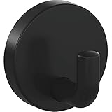 HEWI 477.90B010 90 Mantelhaken 477.90.010 Höhe 50 mm, Tiefe 45 mm, Polyamid tiefschwarz, Farbe: schwarz matt