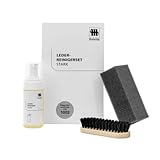 Musterring Lederreiniger Stark Set – intensiver Lederreiniger für Glattleder & Ledermöbel – inkl. Reinigungsschaum 125ml, Schwamm & Bürste