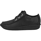 Clarks Damen Funny Dream Brogue, Black Leather, 39 EU