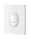 GROHE Skate Air, WC Abdeckplatte (wassersparende Betätigungsplatte mit 2-Mengen-Betätigung, Drückerplatte für die senkrechte Montage, 16cm breit, 20cm hoch), alpinweiß, 38505SH0