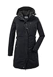 Killtec Damen Parka Funktionsparka mit abzippbarer Kapuze KOW 165 WMN PRK wasserdicht, Winddicht, atmungsaktiv 00200-schwarz 38