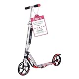 HUDORA BigWheel 205 Scooter - Stabiler Aluminium-Roller - Höhenjustierbarer & zusammenklappbarer Cityroller mit Ständer - Sportlicher Kinder- & Erwachsenenroller für bis zu 100kg