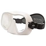 OCEANIC Schattenmaske, perfekt zum Tauchen und Schnorcheln, rahmenlos, bietet unglaubliches Sichtfeld, bequem, Weiß