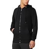 FM London Herren Mit Reißverschluss Für Hoodie, Schwarz, L EU