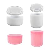 2 Stück DIY Silikonform Teelichthalter,Kerzenhalter Harz Kerzenbecher Silikon,Kerzenglas Formen mit Deckel Silikonform,DIY Kerzen Deko Vase Geburtstag für Weihnachten,Geburtstage