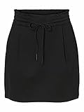 VERO MODA Damen Vmeva Mr Short Ruffle Skirt Noos Rock, Black, S EU