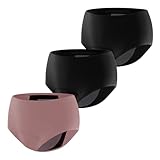 Carer 3er Pack Damen Inkontinenzslip - Wiederverwendbare Periodenunterwäsche für starke Blutungen mit 150 ml Saugeinlage für mittlere Inkontinenz oder nächtlichen Periodenschutz Größe L