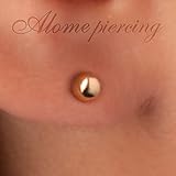 Ohrstecker Set Kugel 14K Gold Filled | Flache Ohrstecker Ohrringe für Damen Mädchen | Kugel-Ohrstecker-Pack Zierlicher Ohrschmuck (Gold, 4mm)