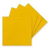 50 Einzel-Karten Quadratisch - 15 x 15 cm in Honiggelb (Gelb) - 240 g/m² - blanko Bastel-Karten, Postkarten, Bastelkarton in Ton-Papier Qualität