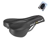 Velo Plush Sattel Basic Deep Channel Touringsattel Fahrradsattel mit Luftstromkühlung in Schwarz inkl. 1 Schlauchflicken