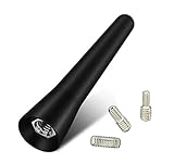 Audioproject A442 - Autoradio Autoantenne kurz 6,5 cm - Alu für VW Golf Polo up - Universal KFZ Dachantenne Auto Antenne Dach AM FM schwarz