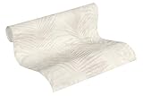 A.S. Création Vliestapete Neue Bude 2.0 Edition 2 Tapete Tropical Concret mit Palmenblättern 10,05 m x 0,53 m creme grau beige Made in Germany 374113 37411-3