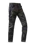 WORK IDEA Herren-Arbeitshose - Camouflage-Hose Herren-Cargohose mit innenliegenden Knietaschen
