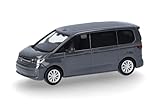 Herpa Modellauto VW Multivan, Pure Grey, Miniatur im Maßstab 1:87, Sammlerstück, Made in Germany, Modell aus Kunststoff
