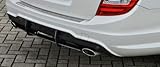 Performance Heckstoßstangen-Diffusor mit Rippenflossen für Mercedes C-Klasse W204/S204 Sport-Line 2011–2015