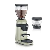 GRAEF Elektrische Kaffeemühle EliteGrindX CM8007, Bohnenbehälter 350 g & 75 g, Edelstahl-Kegelmahlwerk, 40 Mahlgrade, Kaffeemühle Siebträger, LED-Beleuchtung, Sauberes Mahlen, 128 Watt, Pistazie