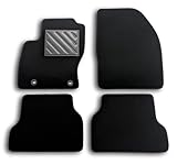 Fußmatten für Ford Focus II 2004 bis 2011 Fix oval, passgenau, rutschfest, verstärkte Fersenpolster aus Gummi