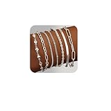 Adramata 7Pcs Armband Damen Edelstahl Ketten Armbänder Set 14K Vergoldet Armbander Twist Schlange Armkette Damen CZ Verstellbar Armband Set Charm Armband Silber Rosegold Gold Armband für Damen Frauen
