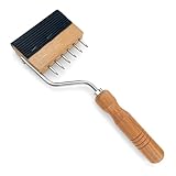 Schwanenhals-Gurtbanddehner, 28,9 x 9,1 x 3,2 cm, Stoffspanner mit Edelstahlstiften/Gummi-Pad, Polsterwerkzeuge zum Dehnen von Leder und Aufräumen des Teppichs, Polsterwerkzeuge und Zubehör (braun)