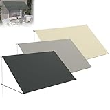 XINZI Wand-Markise Terrasse 150x143cm, Wetterfeste Sonnenschutzfolie Fallarmmarkise Einziehbar aus Polyester mit Aluminiumrahmen, Balkonmarkise Schattenspender Fenster Balkon Beschattung, Grau