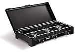 Enders Campingkocher DALGETY 3 Black, Gaskocher, 3-flammig, Edelstahlbrenner, manuelle Zündung, Topfrost aus verchromten Stahl, 3 x 2,3 kW #1857