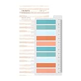 Ordinate 200 Stück Haftstreifen, Transparente Haftnotizen, sticky notes, Index Tabs klebezettel, Beschreibbare Haftmarker pastell, stationary supplies, Bücher zubehör (B-200 Stück Orange Grove)