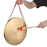 Vobumix 32 cm Große Kapellen-messingbecken, Handgong-Becken, Tragbares Tam Gong, Traditionelles Schlaginstrument Für Orchester, Kirchenoper