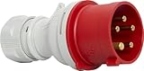 Brennenstuhl CEE-Stecker, 5-polig für den Außenbereich, Industrie-Steckdose CEE 400 V/32 A, Anschluss schraubbar, Verwendung auf Baustellen, Camping, kommerzielle Anwendungen, IP44, 32 A