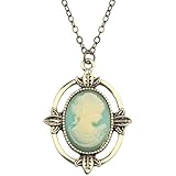 PRINCESS CUTENESS STORE Katherine Pierce Vampir-Halskette mit viktorianischem Kamee-Anhänger