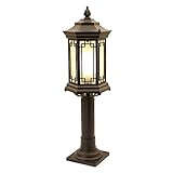 ZMY IP54. Retro wasserdichte Die -guss-Säule Licht Klassischer Outdoor-Square-Rasen-Rasen-Post-Licht-Innenhof Park Straßenbeleuchtung Europäische Elegante Säulenlampe E27 Edison